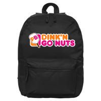 Dink'n Go Nuts Funny Pickleball Player Paddleball Lover 16 in Basic Backpack