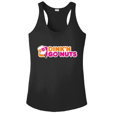 Dink'n Go Nuts Funny Pickleball Player Paddleball Lover Ladies PosiCharge Competitor Racerback Tank