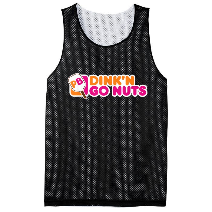 Dink'n Go Nuts Funny Pickleball Player Paddleball Lover Mesh Reversible Basketball Jersey Tank