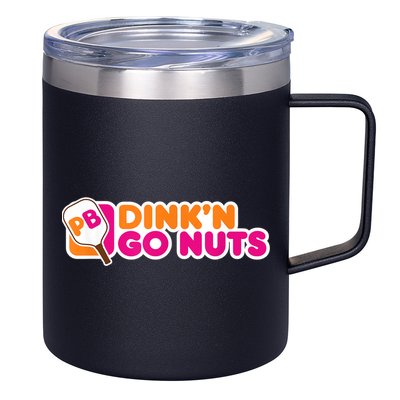Dink'n Go Nuts Funny Pickleball Player Paddleball Lover 12oz Stainless Steel Coffee Mug