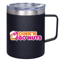 Dink'n Go Nuts Funny Pickleball Player Paddleball Lover 12oz Stainless Steel Coffee Mug