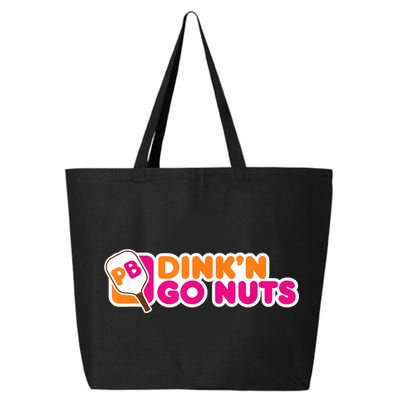 Dink'n Go Nuts Funny Pickleball Player Paddleball Lover 25L Jumbo Tote