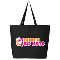 Dink'n Go Nuts Funny Pickleball Player Paddleball Lover 25L Jumbo Tote