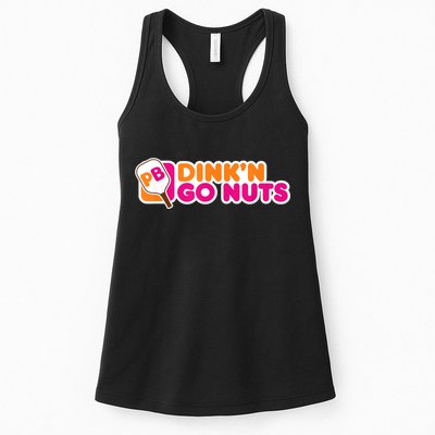 Dink'n Go Nuts Funny Pickleball Player Paddleball Lover Womens Tank Top