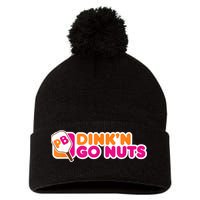 Dink'n Go Nuts Funny Pickleball Player Paddleball Lover Pom Pom 12in Knit Beanie
