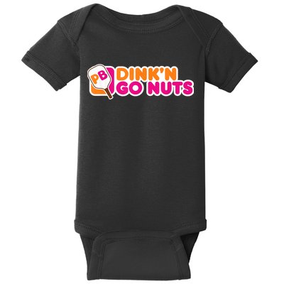 Dink'n Go Nuts Funny Pickleball Player Paddleball Lover Baby Bodysuit