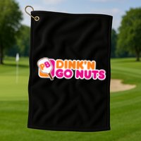 Dink'n Go Nuts Funny Pickleball Player Paddleball Lover Golf Towel