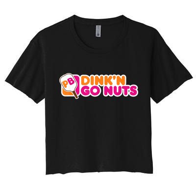 Dink'n Go Nuts Funny Pickleball Player Paddleball Lover Crop Top