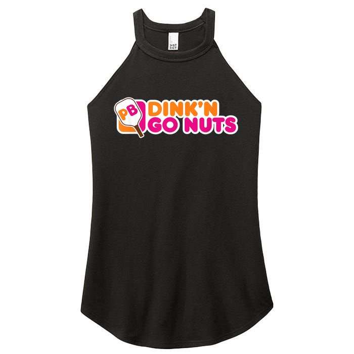 Dink'n Go Nuts Funny Pickleball Player Paddleball Lover Women's Perfect Tri Rocker Tank