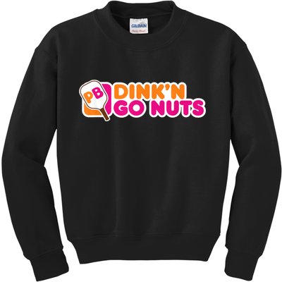 Dink'n Go Nuts Funny Pickleball Player Paddleball Lover Kids Sweatshirt