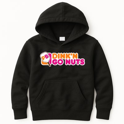 Dink'n Go Nuts Funny Pickleball Player Paddleball Lover Kids Hoodie