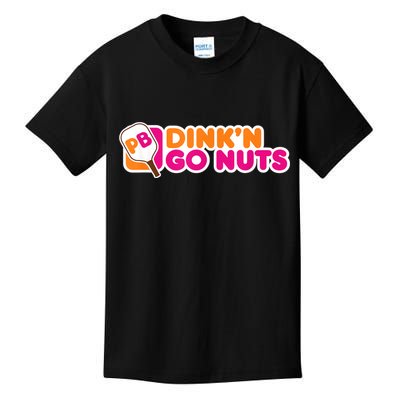 Dink'n Go Nuts Funny Pickleball Player Paddleball Lover Kids T-Shirt