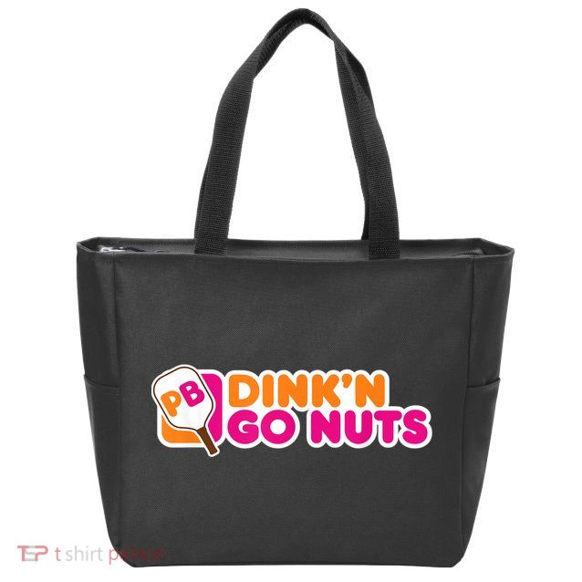 Dink'n Go Nuts Funny Pickleball Player Paddleball Lover Zip Tote Bag
