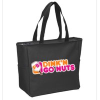 Dink'n Go Nuts Funny Pickleball Player Paddleball Lover Zip Tote Bag