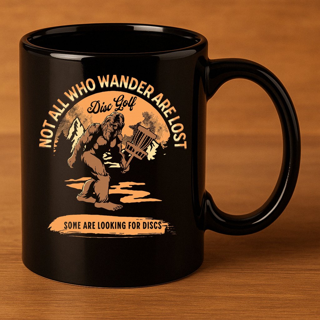 Disc Golf Not All Who Wander Are Lost 11oz C Handle Ceramic Mug