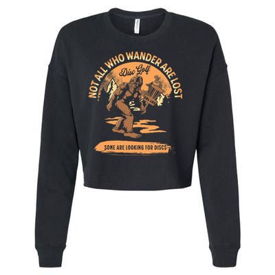 Disc Golf Not All Who Wander Are Lost Cropped Pullover Crew