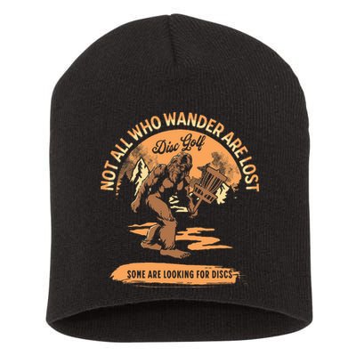 Disc Golf Not All Who Wander Are Lost Short Acrylic Beanie