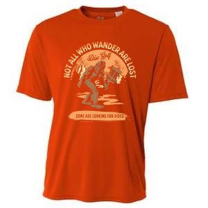 Disc Golf Not All Who Wander Are Lost Funny Sarcastic Gift Cooling Performance Crew T-Shirt