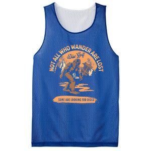 Disc Golf Not All Who Wander Are Lost Funny Sarcastic Gift Mesh Reversible Basketball Jersey Tank