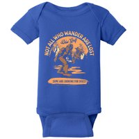 Disc Golf Not All Who Wander Are Lost Funny Sarcastic Gift Baby Bodysuit