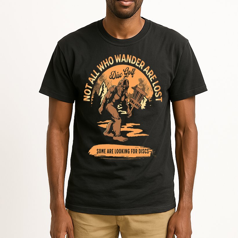 Disc Golf  Not All Who Wander Are Lost Funny Sarcastic Tall T-Shirt