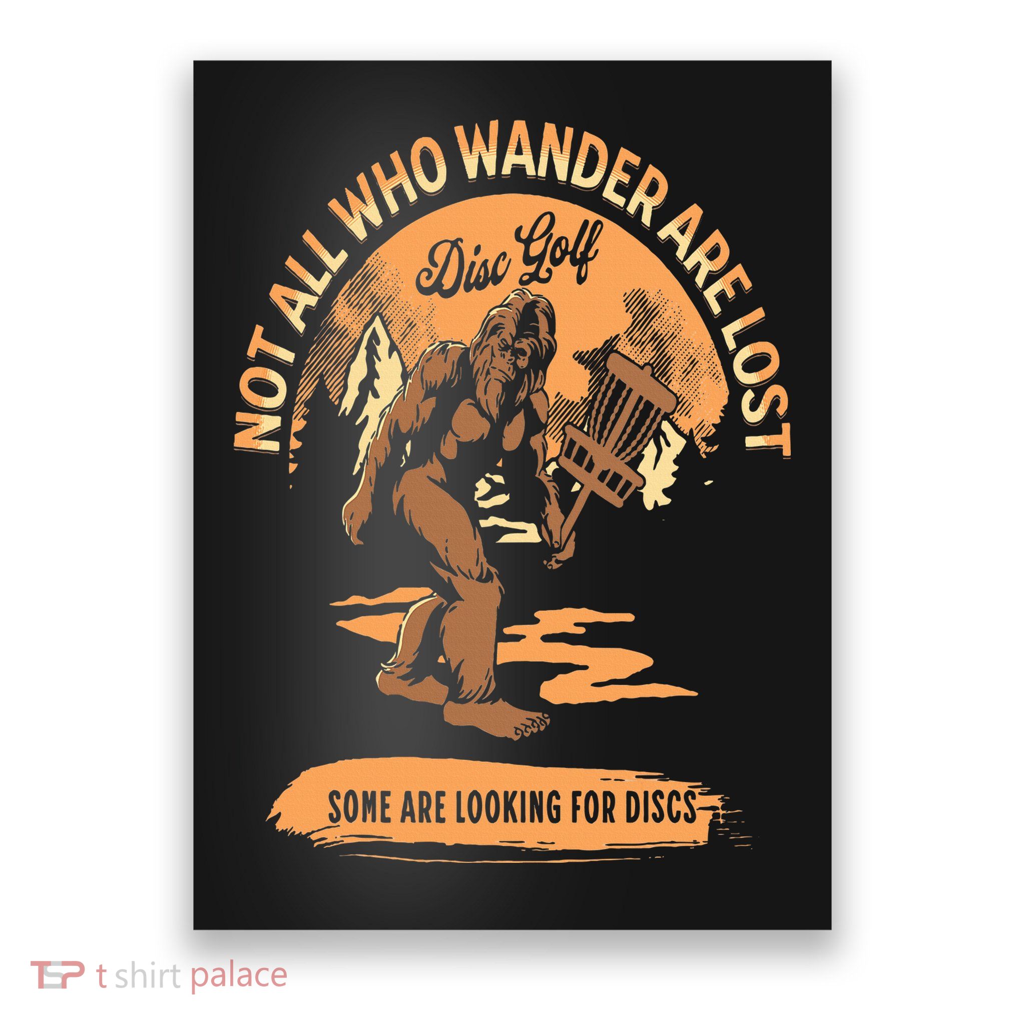 Disc Golf  Not All Who Wander Are Lost Funny Sarcastic Poster