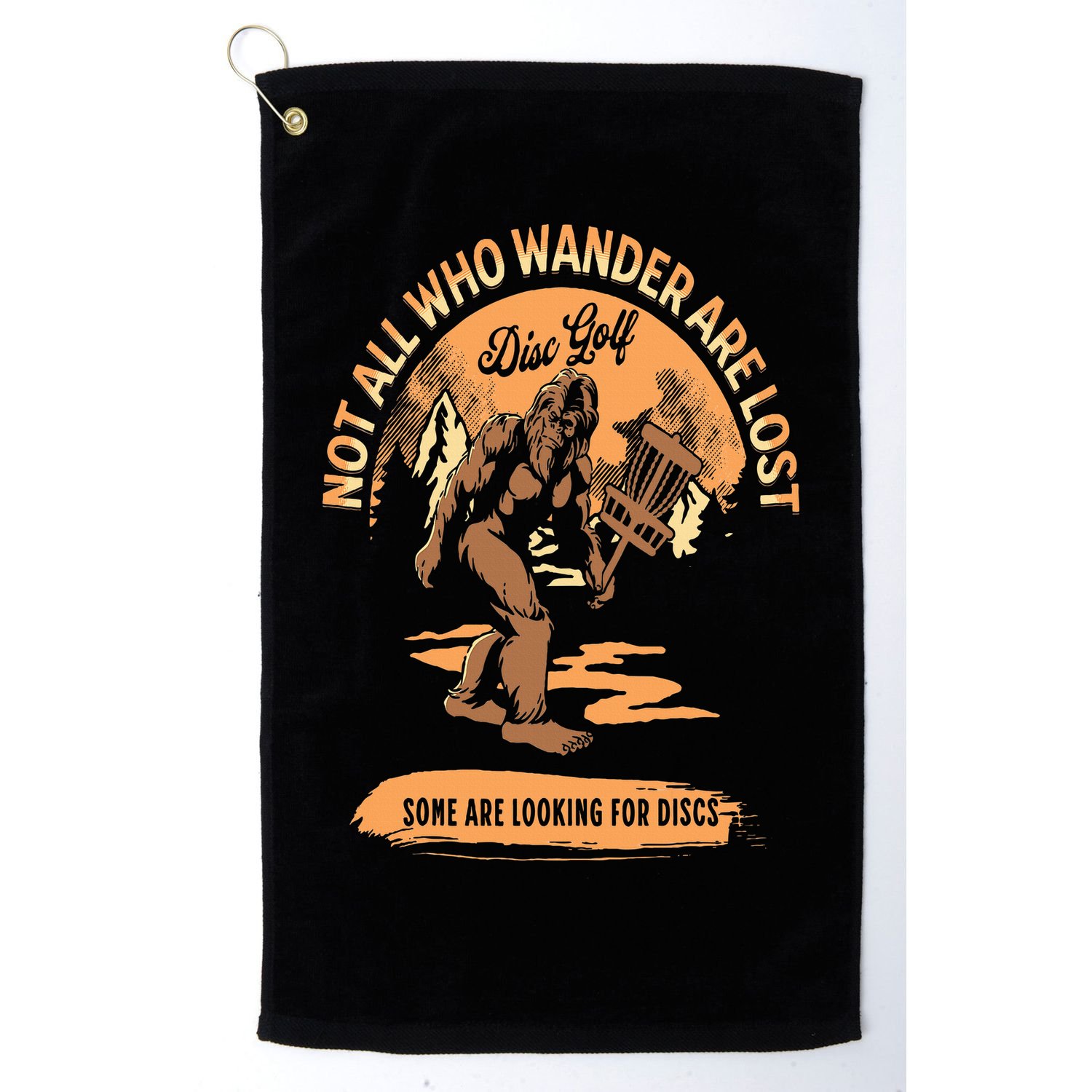 Disc Golf  Not All Who Wander Are Lost Funny Sarcastic Golf Towel