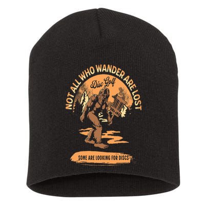 Disc Golf  Not All Who Wander Are Lost Funny Sarcastic Short Acrylic Beanie