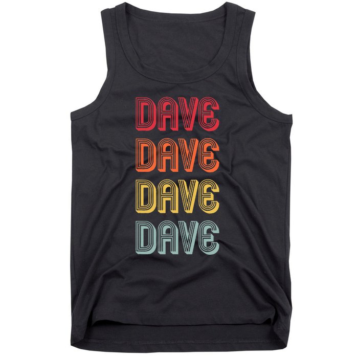 Dave Gift Name Personalized Funny Retro Vintage Birthday Tank Top