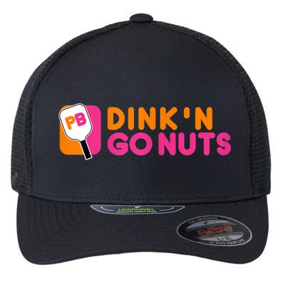 Dink'n Go Nuts Pickleball Paddle TShirt Flexfit Unipanel Trucker Cap