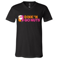 Dink'n Go Nuts Pickleball Paddle TShirt V-Neck T-Shirt