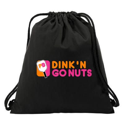 Dink'n Go Nuts Pickleball Paddle TShirt Drawstring Bag