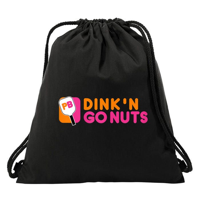 Dink'n Go Nuts Pickleball Paddle TShirt Drawstring Bag