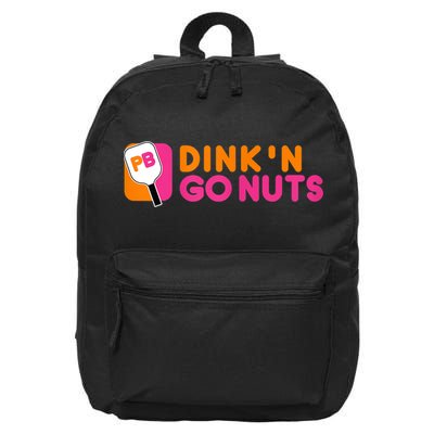 Dink'n Go Nuts Pickleball Paddle TShirt 16 in Basic Backpack