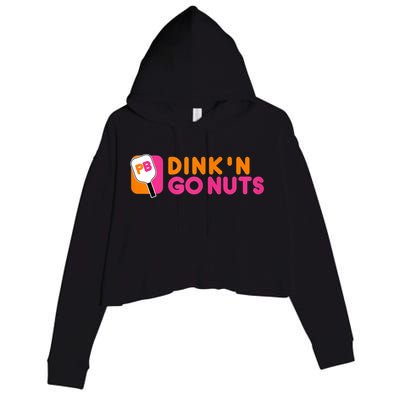 Dink'n Go Nuts Pickleball Paddle TShirt Crop Fleece Hoodie