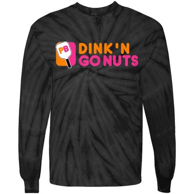 Dink'n Go Nuts Pickleball Paddle TShirt Tie-Dye Long Sleeve Shirt