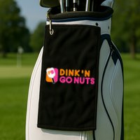 Dink'n Go Nuts Pickleball Paddle TShirt Golf Towel