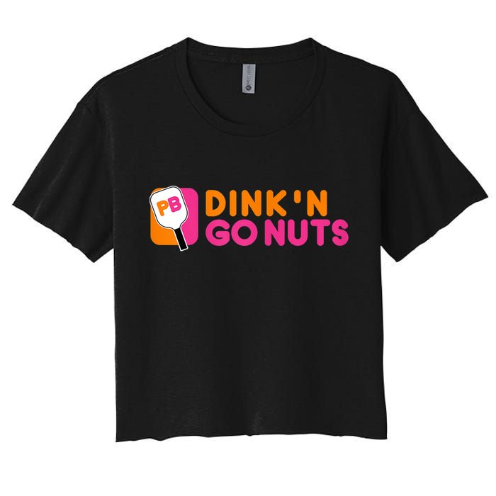 Dink'n Go Nuts Pickleball Paddle TShirt Crop Top