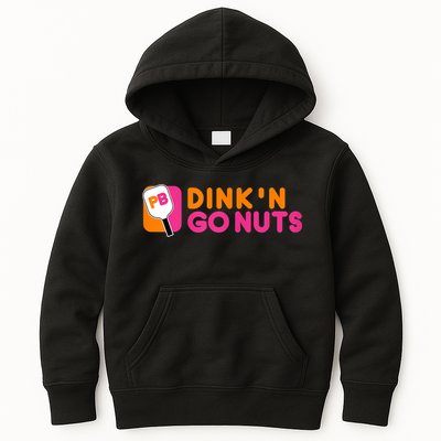 Dink'n Go Nuts Pickleball Paddle TShirt Kids Hoodie