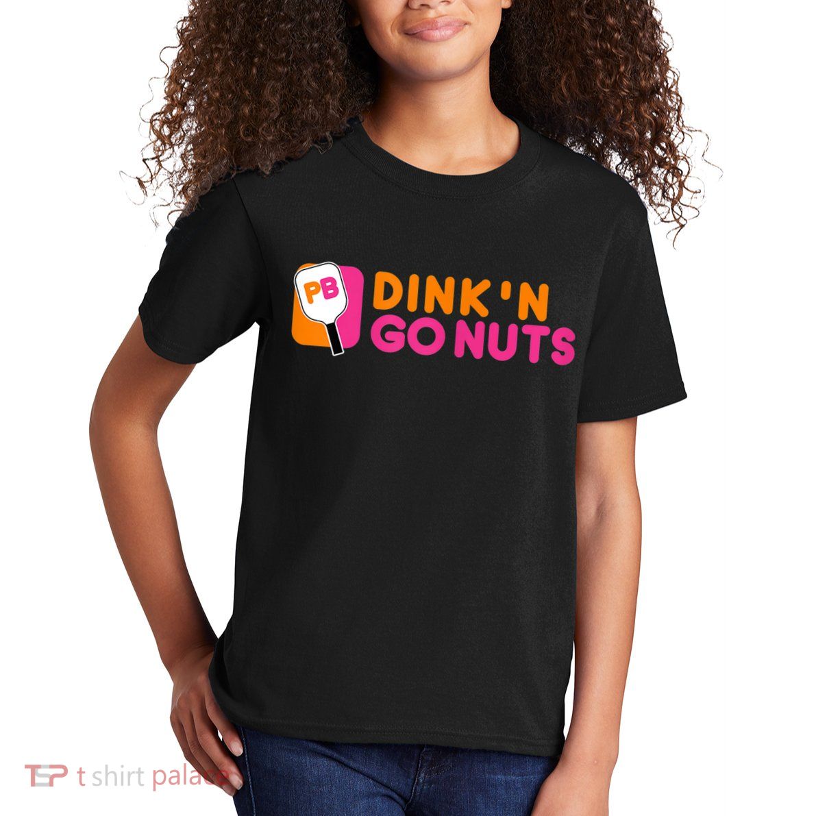 Dink'n Go Nuts Pickleball Paddle TShirt Kids T-Shirt