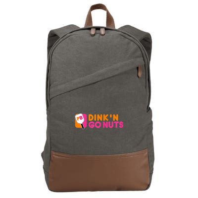 Dink'n Go Nuts Pickleball Paddle TShirt Cotton Canvas Backpack