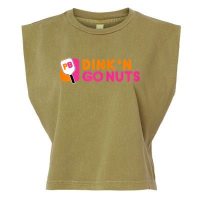 Dink'n Go Nuts Pickleball Paddle TShirt Garment-Dyed Women's Muscle Tee