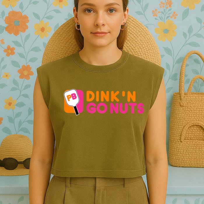 Dink'n Go Nuts Pickleball Paddle TShirt Garment-Dyed Women's Muscle Tee