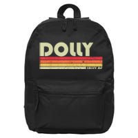 DOLLY Gift Name Personalized Retro Vintage 80s 90s Birthday Vintage Retro 80s 90s Country Music 16 in Basic Backpack