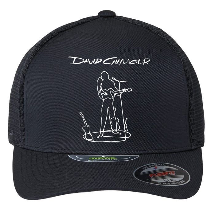 D.A.V.I.D G.I.L.M.O.U.R On An Island Lineart Flexfit Unipanel Trucker Cap