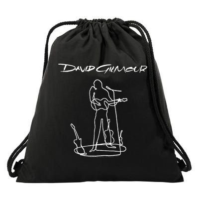 D.A.V.I.D G.I.L.M.O.U.R On An Island Lineart Drawstring Bag