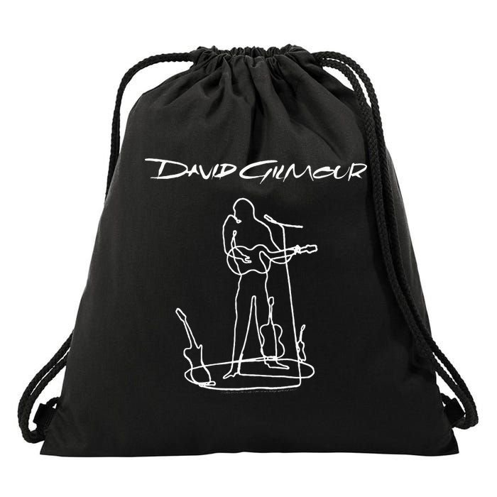D.A.V.I.D G.I.L.M.O.U.R On An Island Lineart Drawstring Bag