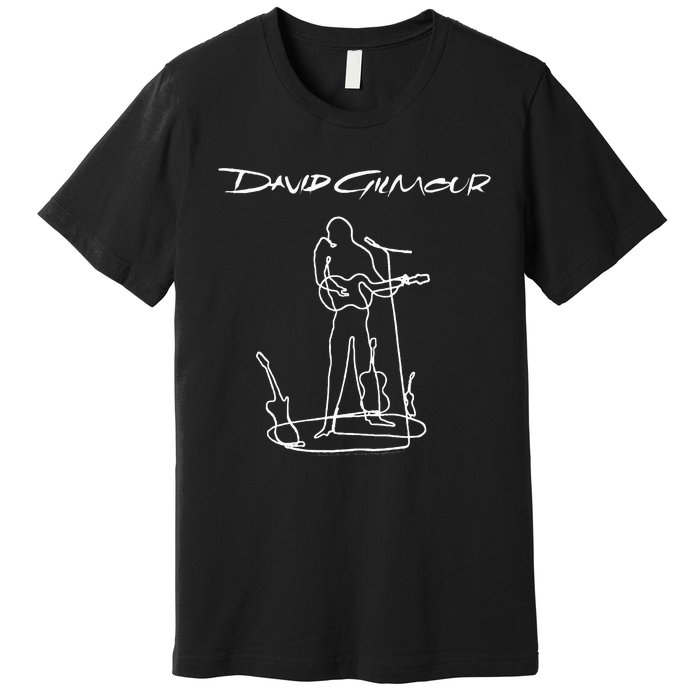 D.A.V.I.D G.I.L.M.O.U.R On An Island Lineart Premium T-Shirt