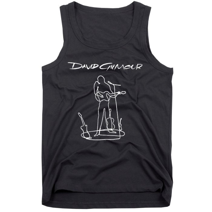 D.A.V.I.D G.I.L.M.O.U.R On An Island Lineart Tank Top