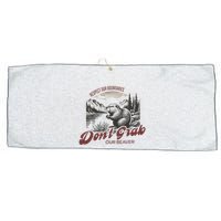 DonT Grab Our Beaver Respect Our Boundaries Large Microfiber Waffle Golf Towel